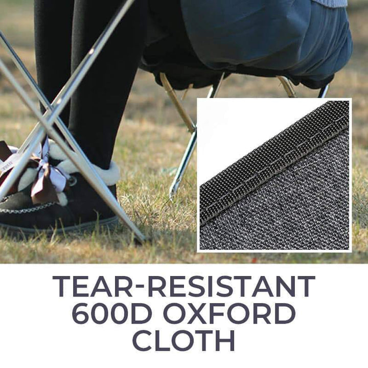 Taburete Plegable Portátil Con Bolsillo Con Cremallera