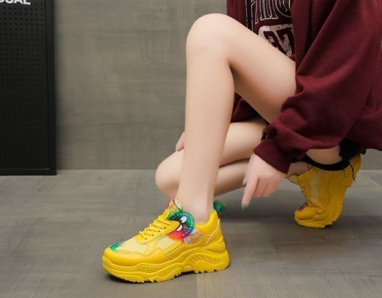 Zapatos Para Correr Transpirables Con Plataforma Color Caramelo - MXbueno