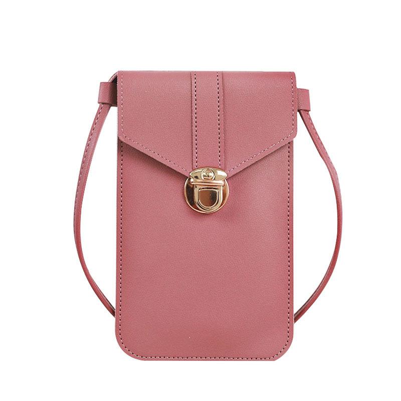 Bolso universal del teléfono de Crossbody del cuero impermeable de la pantalla táctil de lujo