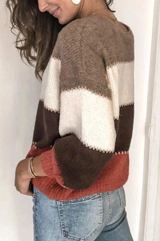 Color Block Casual Sweater