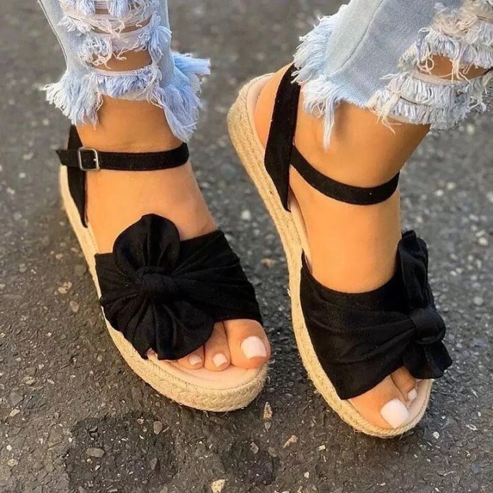 Sandalias Con Lazo De Verano