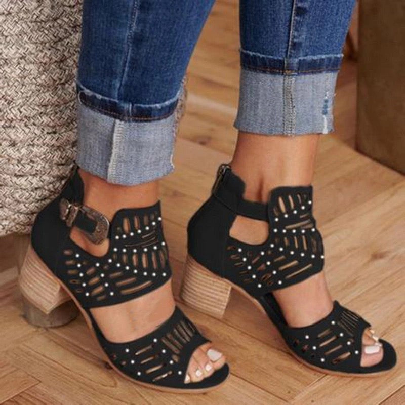 Sandalias de tacón alto para mujer