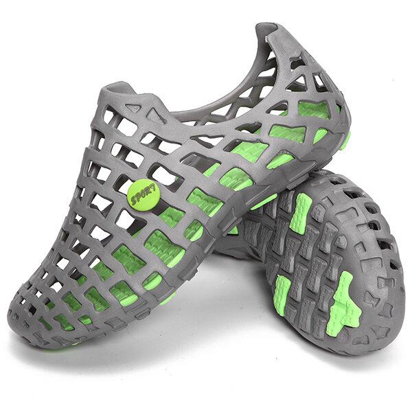 Sandalias De Agua De Playa Informales Planas Ahuecadas Transpirables