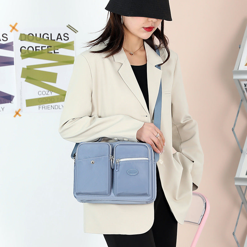 [W-Bolso] Bolso De Hombro De Gran Capacidad Para Mujer Tela De Nailon Impermeable
