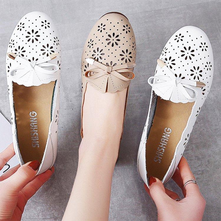 Zapatos Calados De Tacón De Cuña Para Mujer