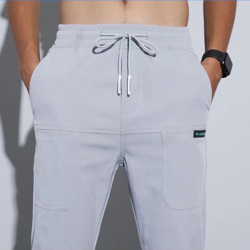 [M-Ropa] Pantalones Elásticos De Bolsillo Múltiple Para Hombres