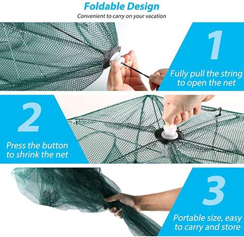 Red De Pesca Plegable Automática