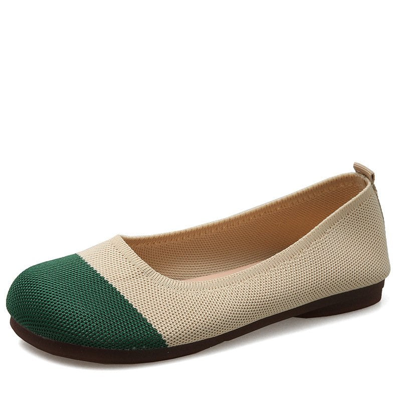 [W-Zapato] Zapatos Sin Cordones Con Suela Exterior Suave De Tejido De Mosca