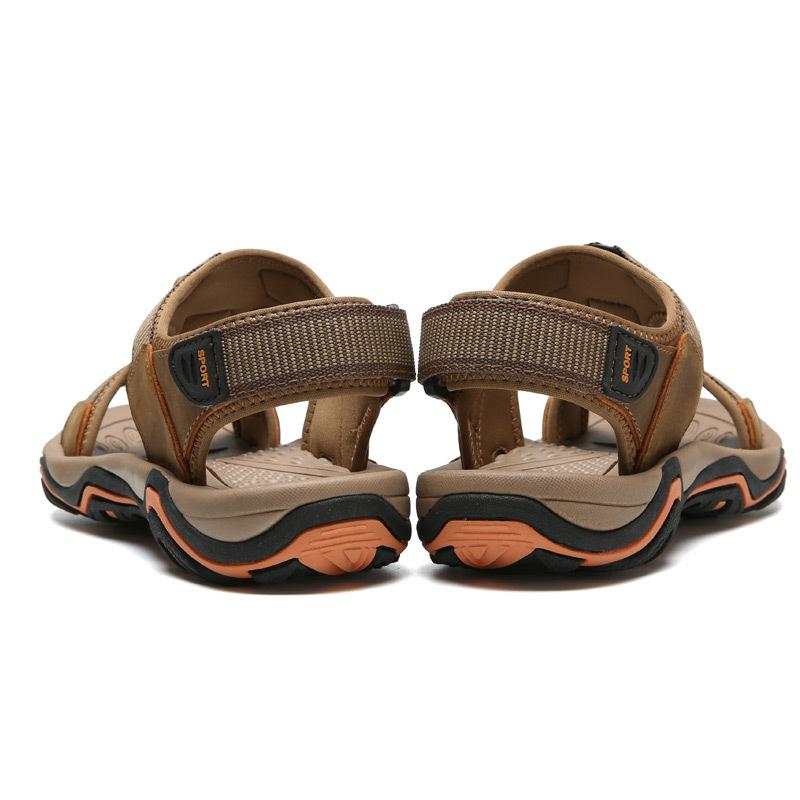 Sandalias Transpirables De Cuero Al Aire Libre