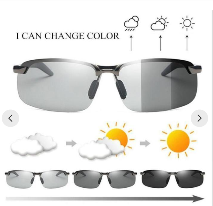 Gafas de sol fotocrómicas con lente polarizada（Enviar estuche de gafas）
