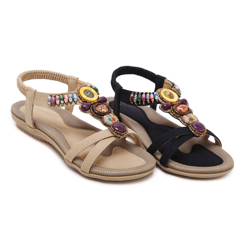 2022 Sandalias Planas De Estilo étnico De Verano
