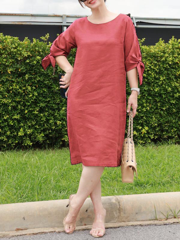 Vestidos De Colores Sólidos Casuales