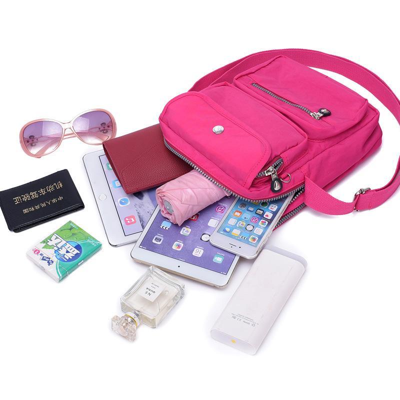 Bolso De Hombro Impermeable Ligero Con Múltiples Bolsillos