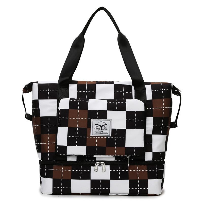 [W-Bolso] Bolsa De Viaje Para Mujer Separación Seca Y Húmeda, Gran Capacidad Bolso De Un Hombro