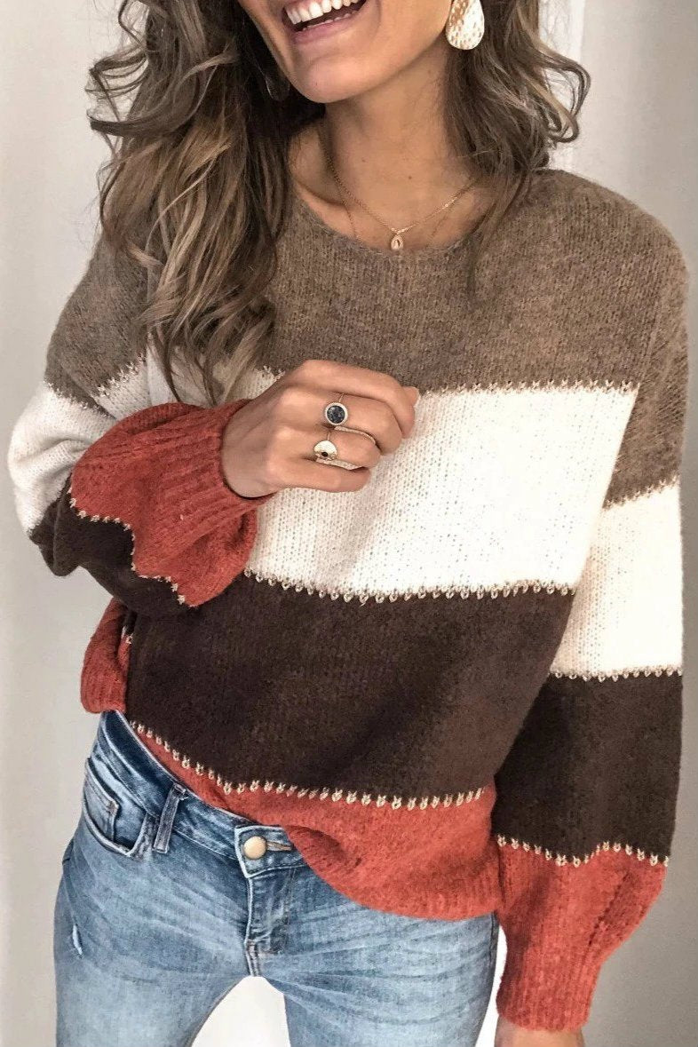 Color Block Casual Sweater
