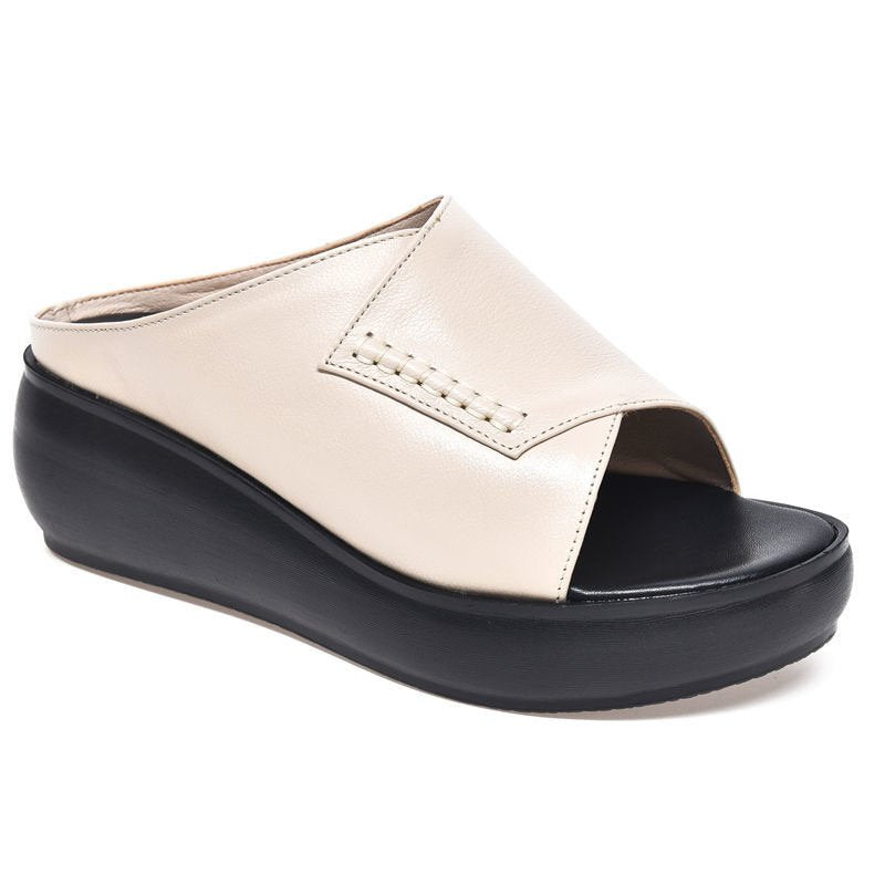 [W-Zapato] Zapatos peep-toe de plataforma de cuña de nueva moda de verano