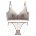 [W-Ropa Interior] Conjunto De Sujetador Fino Con Copa De Cristal Y Orejas De Conejo