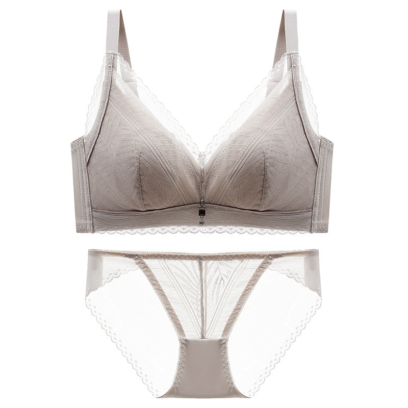 [W-Ropa Interior] Conjunto De Sujetador Fino Con Copa De Cristal Y Orejas De Conejo