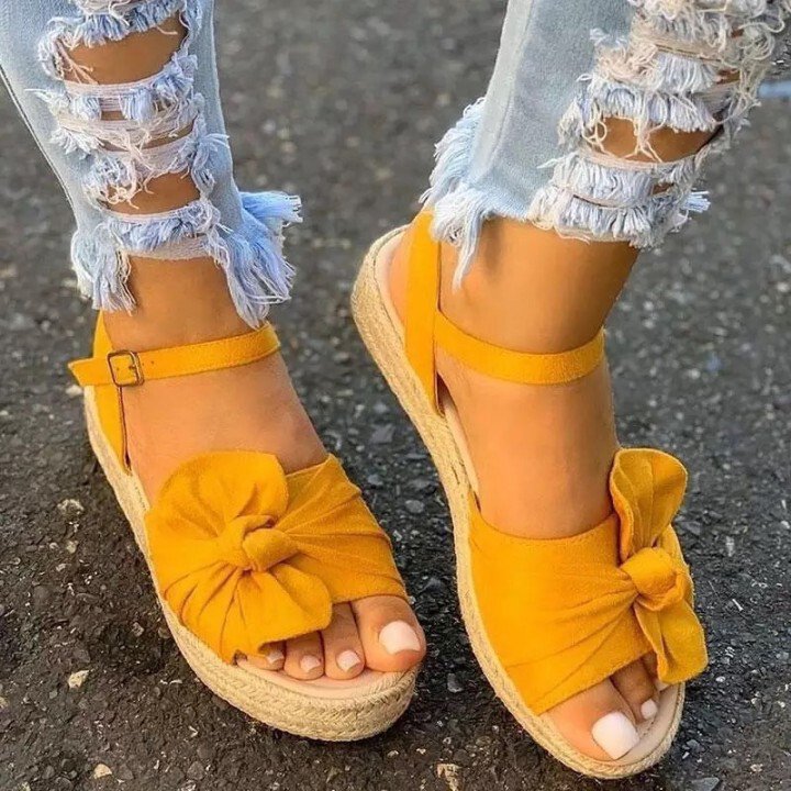 Sandalias Con Lazo De Verano