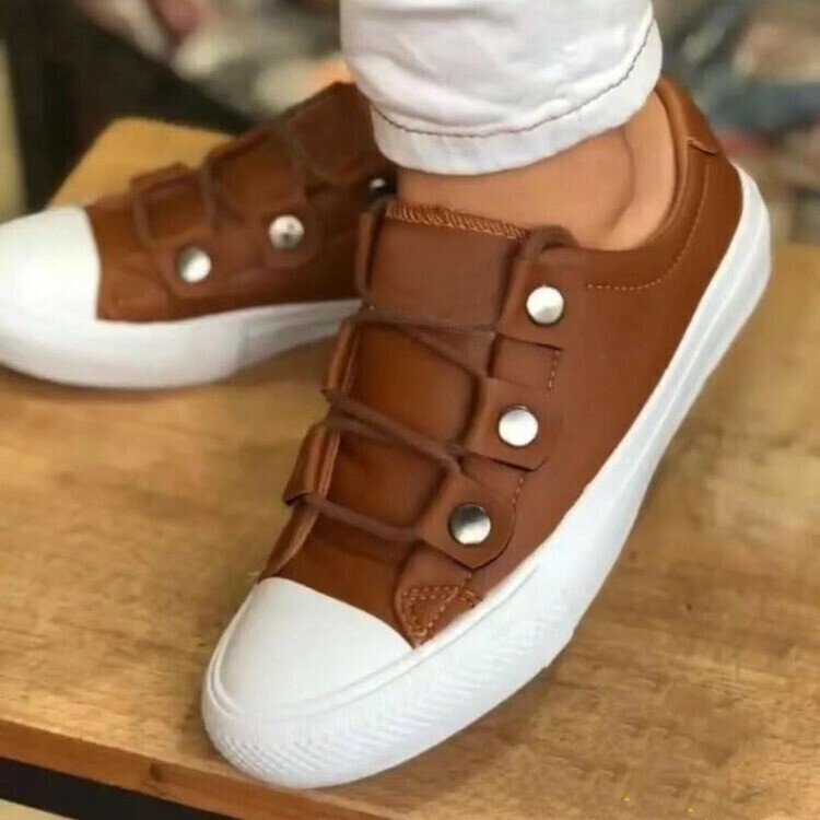 Zapatillas De Mujer Con Punta Redonda Y Fondo Suave