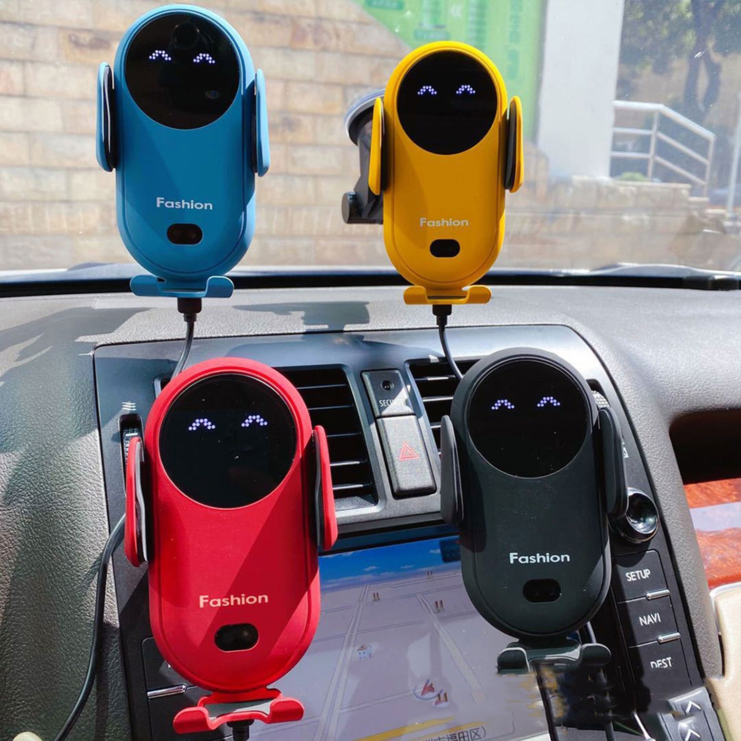 Soporte Para Teléfono Con Cargador Inalámbrico Para Coche Inteligente