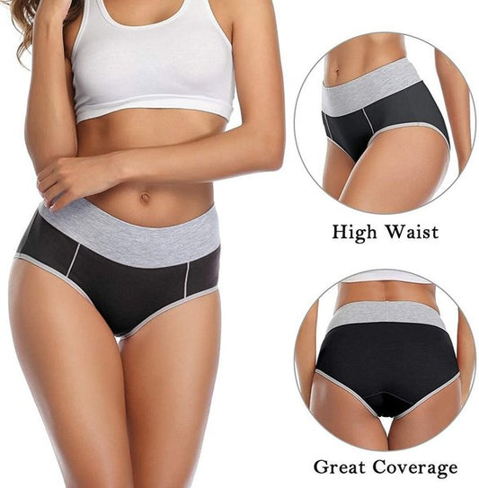 [W-Ropa Interior] 6 PCS 🔥 Nuevas Bragas De Algodón De Talle Alto De Talla Grande