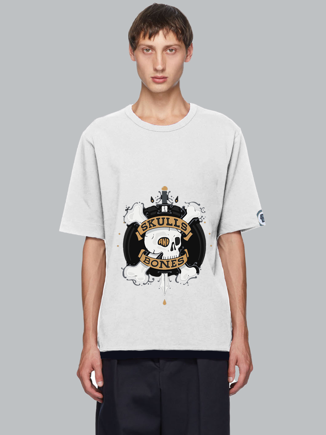 CAMISETA DE BUENA CALIDAD CON DIBUJO DE CADÁVER - MXbueno