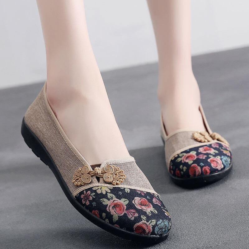 Zapatos de tela  Fondo suave antideslizante para mujer - MXbueno