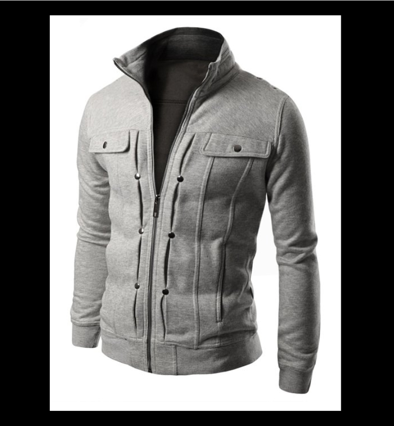 Chaqueta de hombre de suéter de cuello alto slim fit de moda