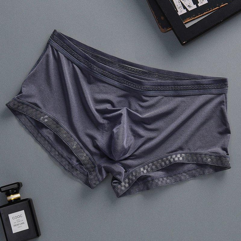 Ropa Interior De Encaje 3D Para Hombre, Novedad De Verano, Pantalones Planos De Hielo Translúcido