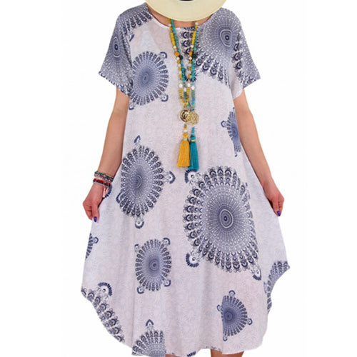 Vestido De Mujer De Manga Corta Con Estampado De Lunares Irregulares Calientes