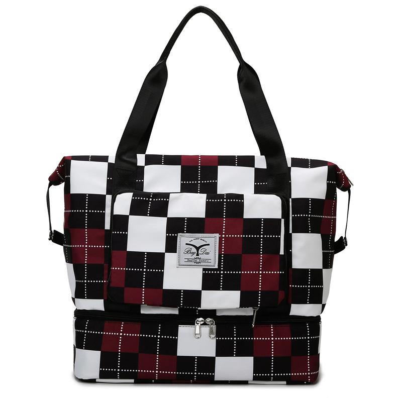 [W-Bolso] Bolsa De Viaje Para Mujer Separación Seca Y Húmeda, Gran Capacidad Bolso De Un Hombro