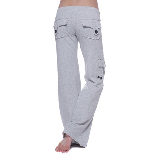 Pantalones De Yoga De Bolsillo Con Sujetador Lumbar Elástico Europeo Y Americano