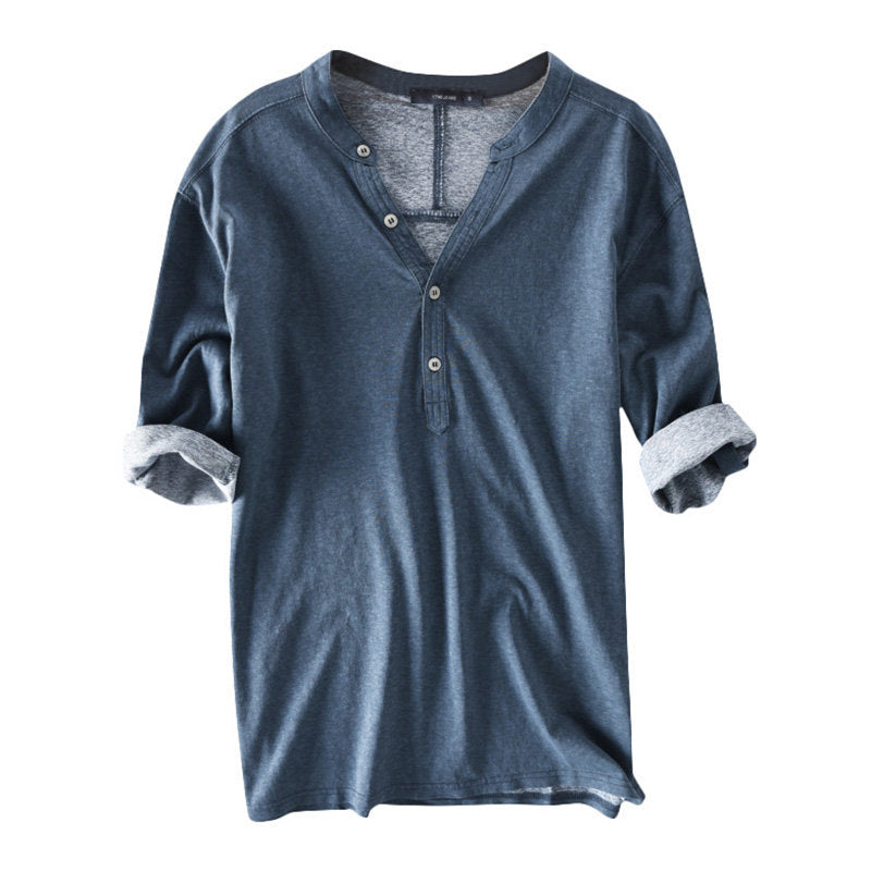 Henley Collar Camiseta para hombre