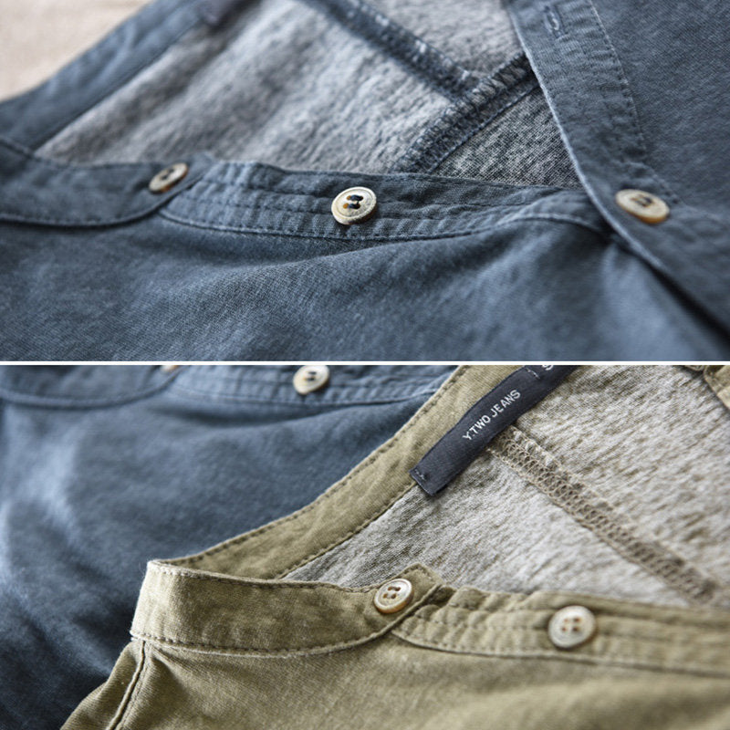 Henley Collar Camiseta para hombre