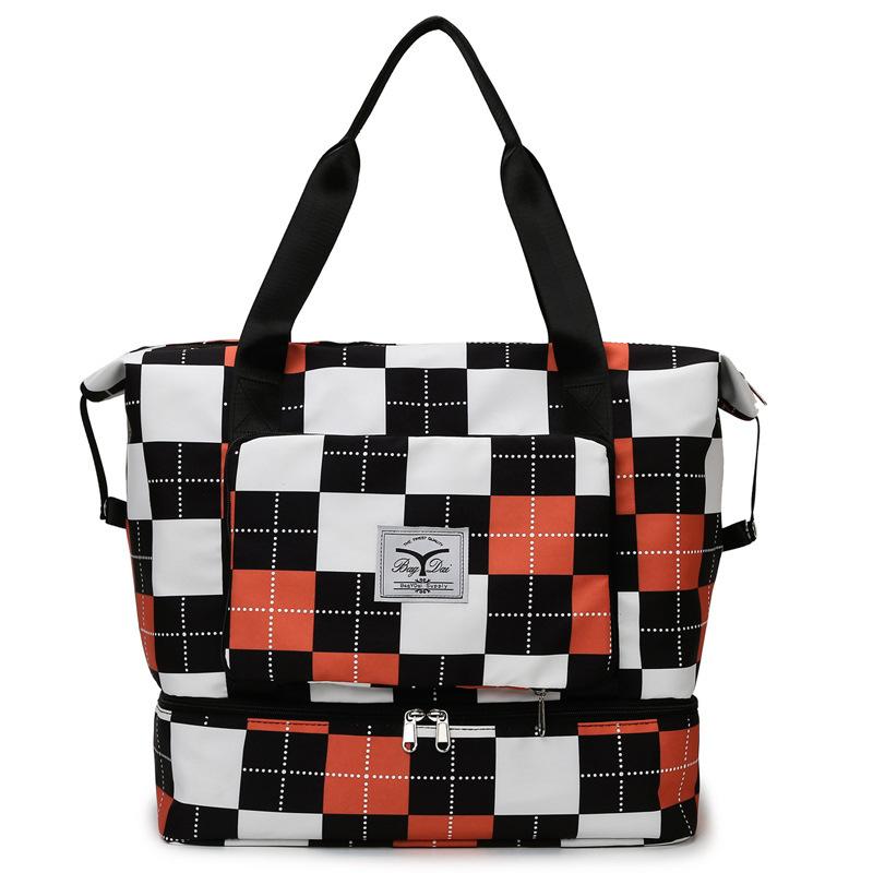 [W-Bolso] Bolsa De Viaje Para Mujer Separación Seca Y Húmeda, Gran Capacidad Bolso De Un Hombro