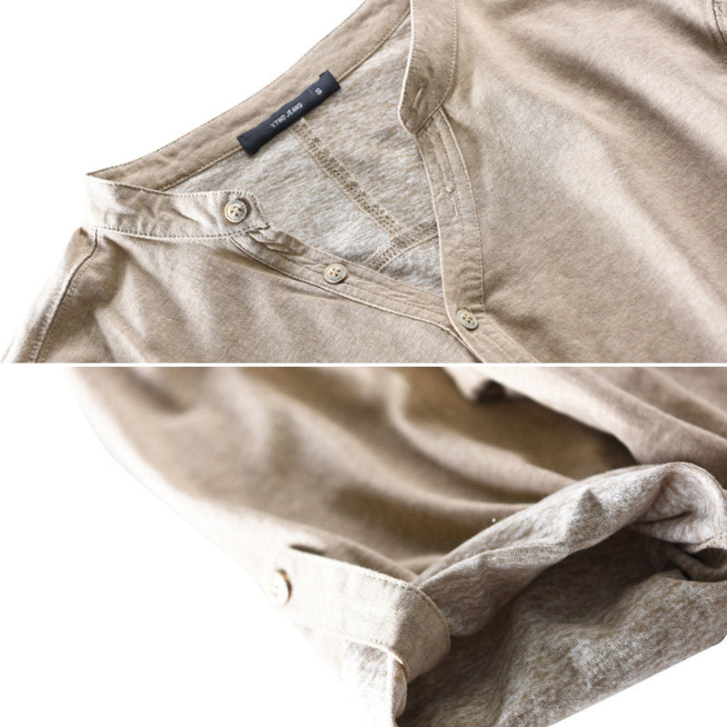 Henley Collar Camiseta para hombre