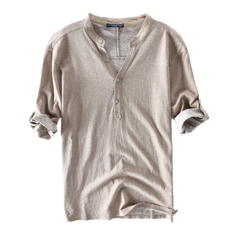 Henley Collar Camiseta para hombre