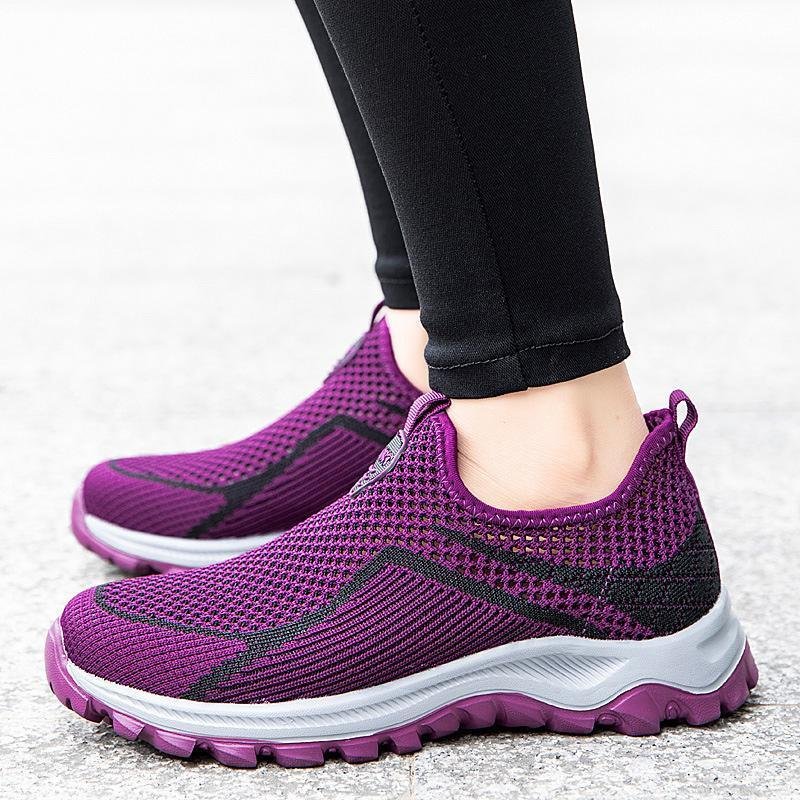 [W-Zapato] Zapatos Ligeros Para Caminar Sin Cordones Fly Woven Para Mujer