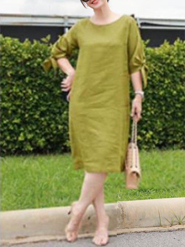 Vestidos De Colores Sólidos Casuales