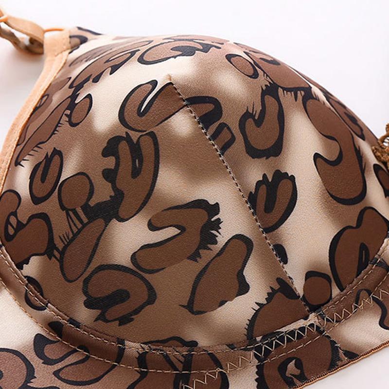 🔥El Nuevo Sujetador Transpirable Fino Sin Anillo De Acero Con Estampado De Leopardo Reúne Senos Sexys Y Sujetador Anti-flacidez