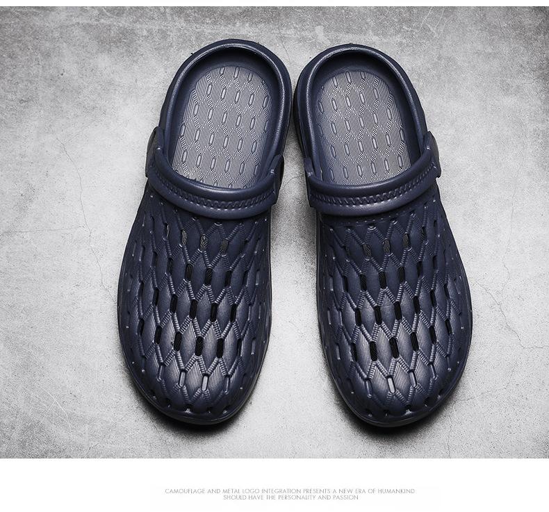 Zapatos de verano Zapatos de gelatina Playa Sandalias de hombre Zapatillas huecas