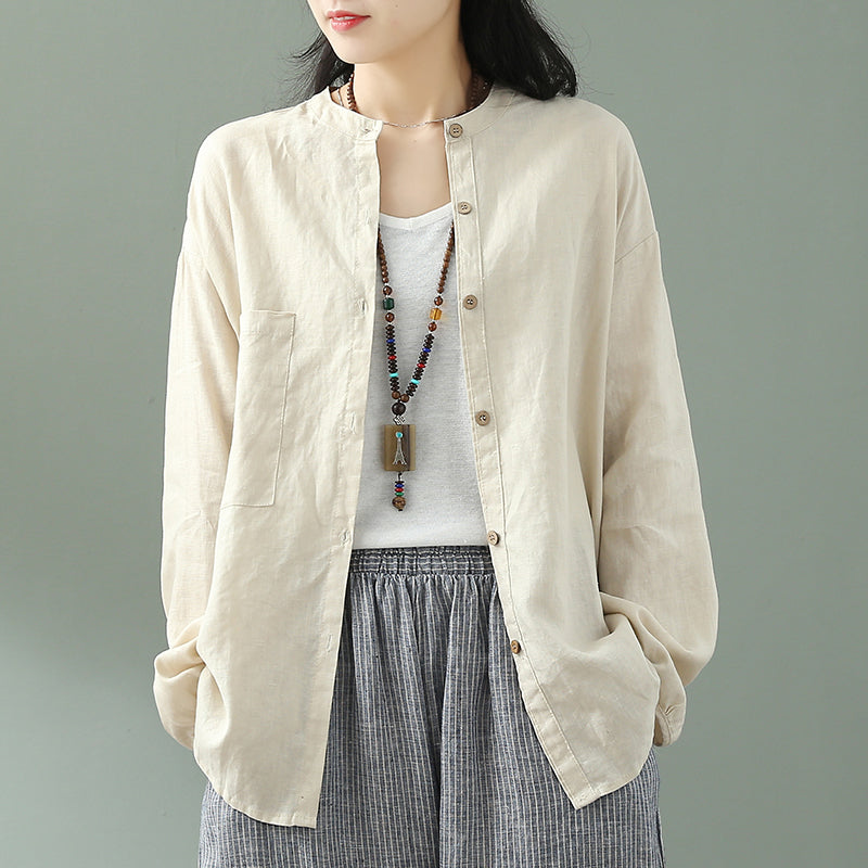 Camisa Liso Algodón Talla Grande Color Liso