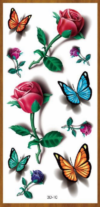 Pegatinas de tatuaje 3D de moda