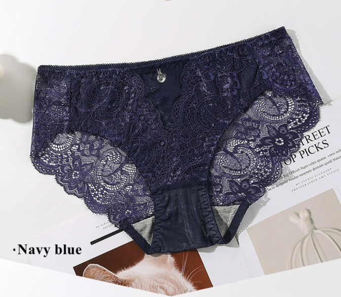 [W-Ropa Interior] Bragas De Encaje Transpirables Antibacterianas Ultrafinas