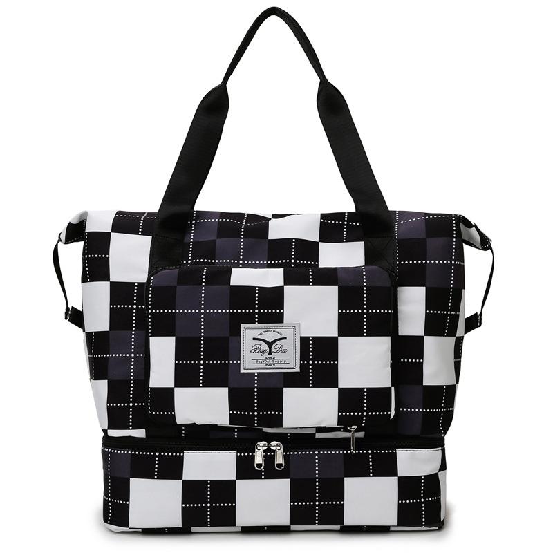 [W-Bolso] Bolsa De Viaje Para Mujer Separación Seca Y Húmeda, Gran Capacidad Bolso De Un Hombro