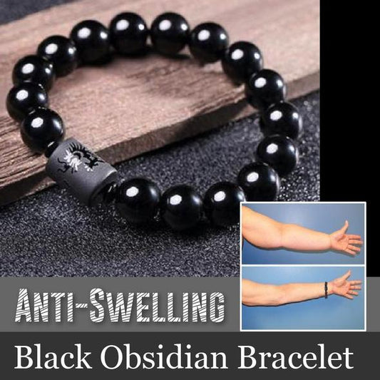 [001] Pulsera De Obsidiana Antihinchazón