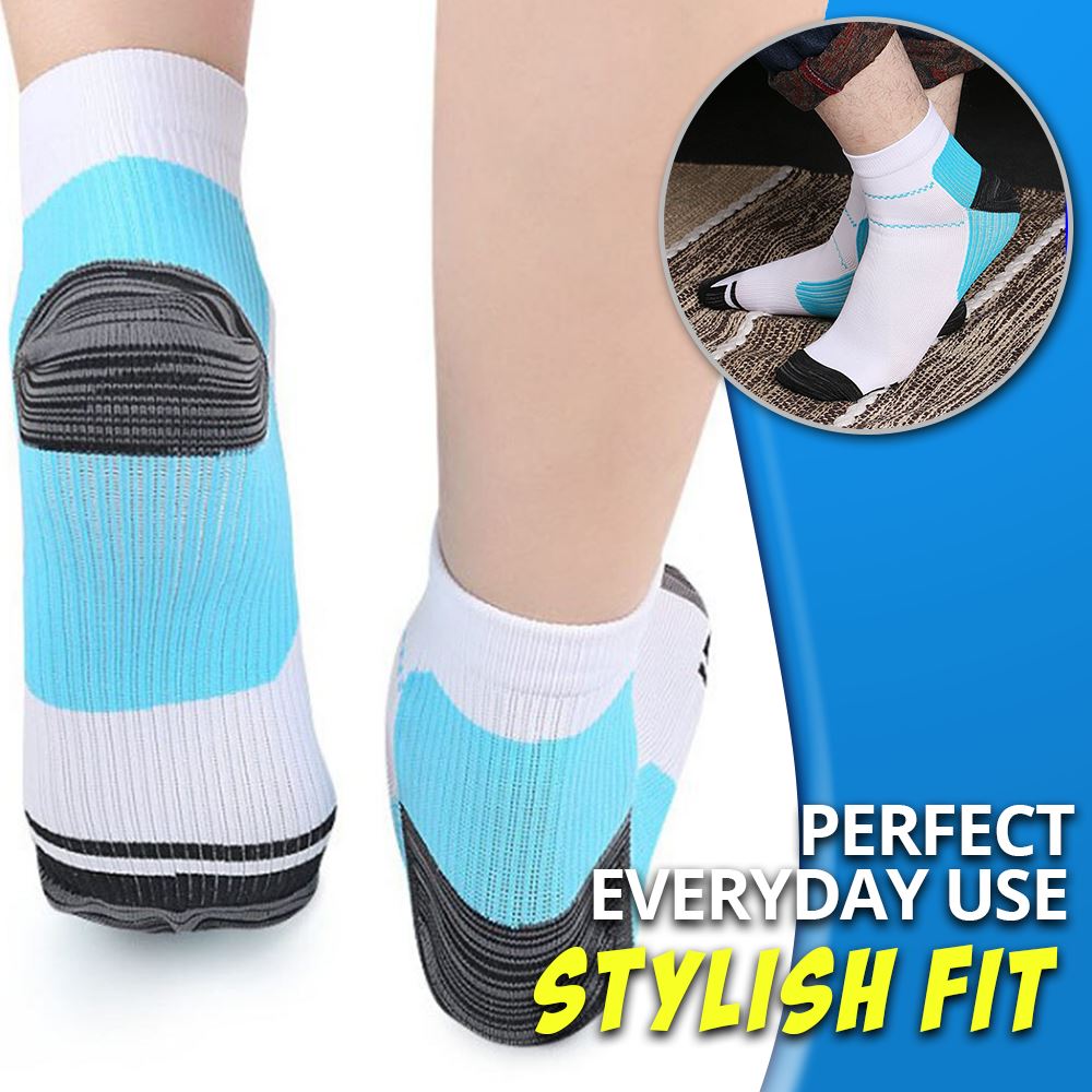 [2 Piezas]Calcetines De Compresión Hasta El Tobillo