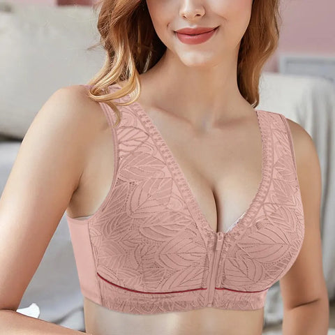 [W-Ropa Interior] Cómodo Cierre Frontal De Apoyo Transpirable