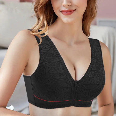 [W-Ropa Interior] Cómodo Cierre Frontal De Apoyo Transpirable